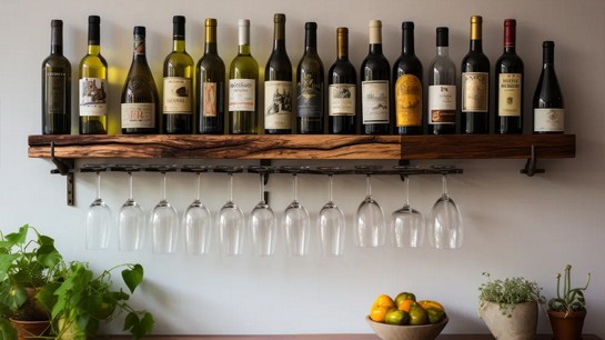 O estilo rústico transmite visual mais tradicional e é muito usado em adegas.